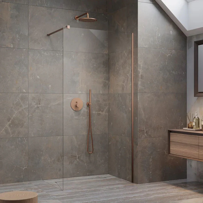 Modo Brushed Copper Wetroom Screen