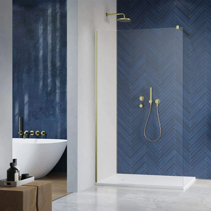 Modo Brushed Gold Wetroom Screen - Image 3