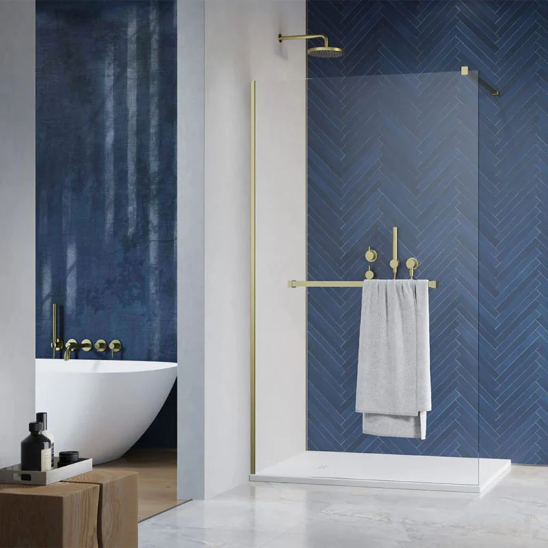 Modo Brushed Gold Wetroom Screen - Image 4