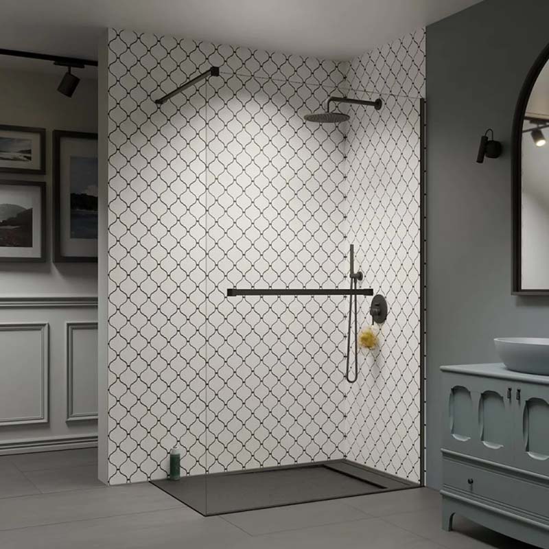 Modo Brushed Gunmetal Wetroom Screen - Image 4