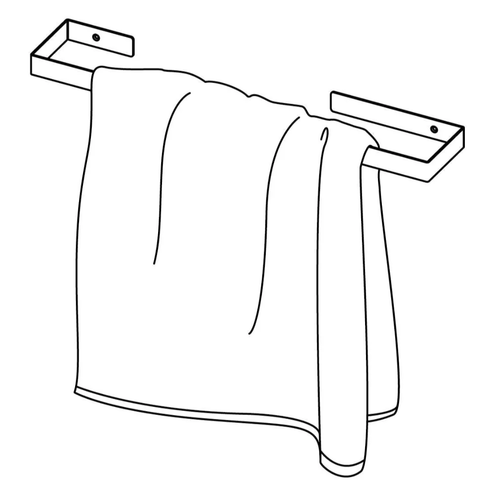 Mokko Wall-mounted hanger for towels - 60 cm - Image 2