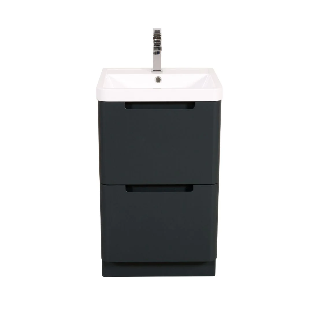 Monza Floor Standing Vanity Unit - Shadow Grey - Image 3