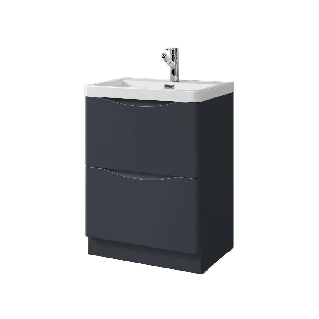 Naples Floor Standing Vanity Unit - Shadow Grey