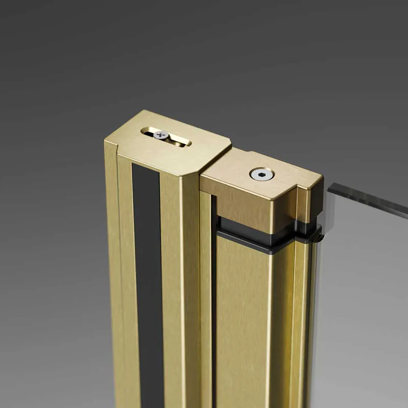 NES KDD B Bi-Fold Shower Enclosure - Brushed Gold - Image 6