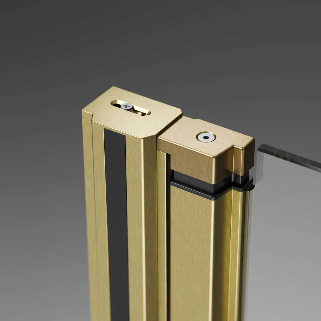 Radaway NES PND I Pivot Bath Screen – 6mm Glass, Brushed Gold - Image 4