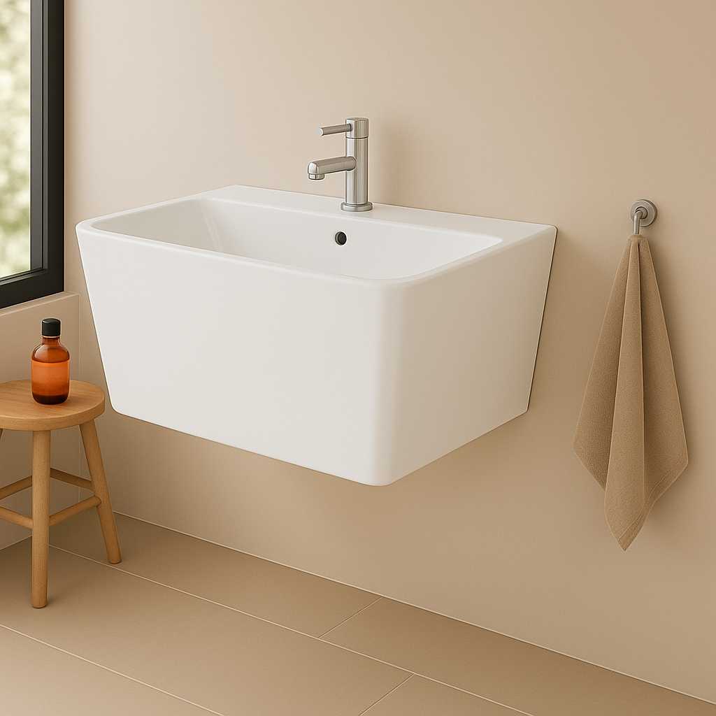 Nimbus Wall-Mounted Basin White