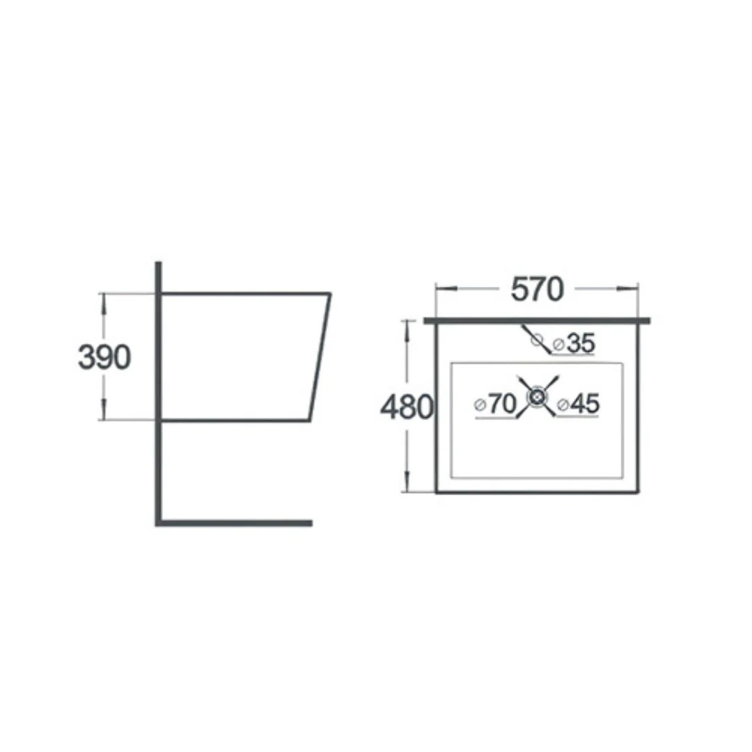 Nimbus Wall-Mounted Basin White - Image 3