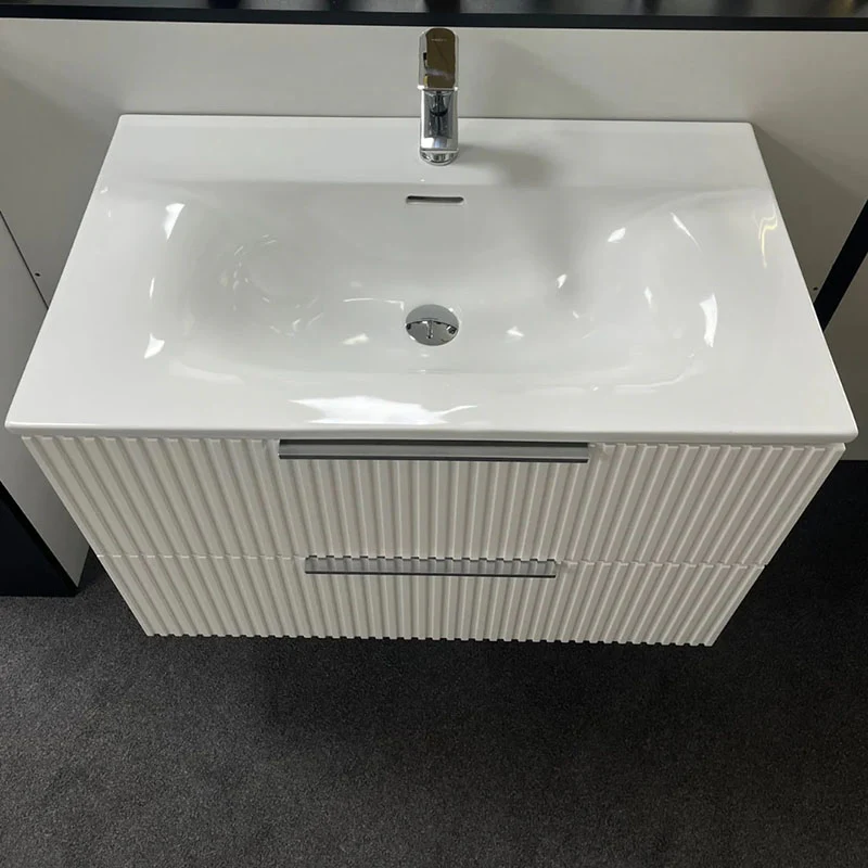 Phoenix White Vanity Unit with Basin – 600mm & 800mm | Chrome Handles - Image 3