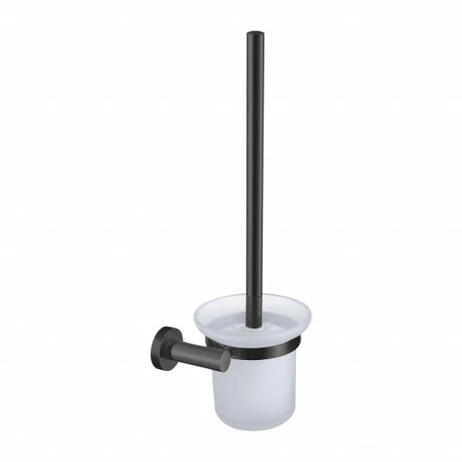 OMNIRES Modern Project Wall-Mounted Glass Toilet Brush - Image 7