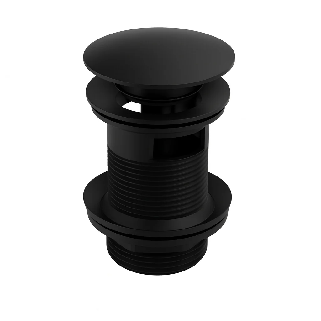 Orion Matte Black Click-Clack Basin Waste (With Overflow)