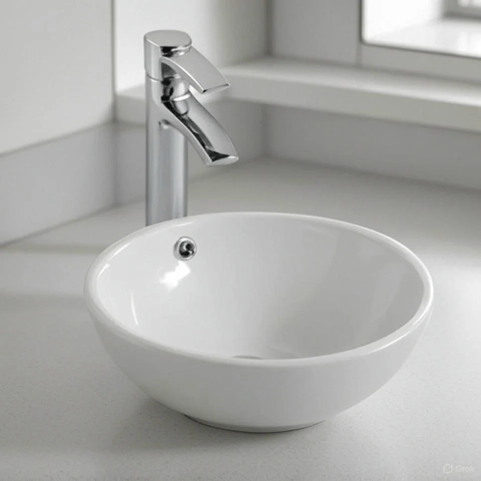 Polar Countertop Basin - White
