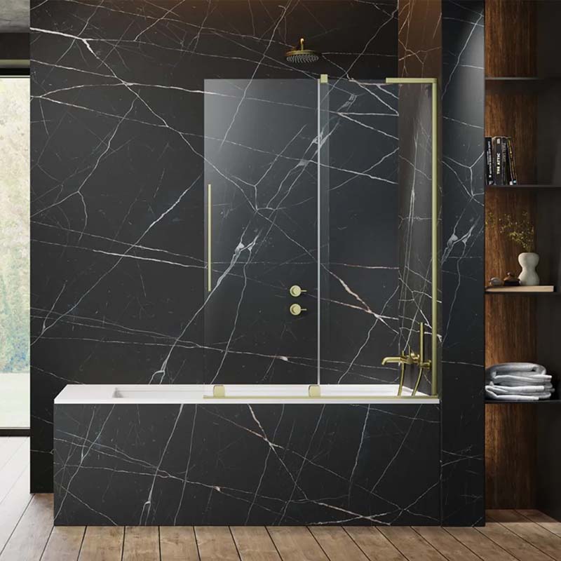 Radaway 8mm Furo PND II Bath Screen - Brushed Gold - Image 2