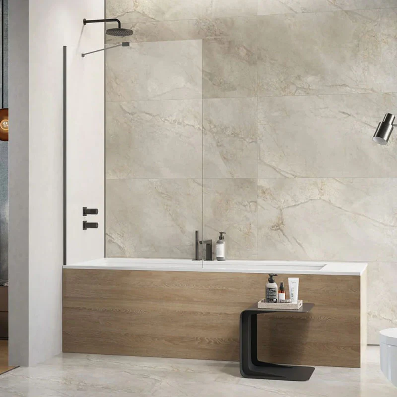 Radaway 8mm Modo PNJ II Bath Screen - Brushed Gunmetal