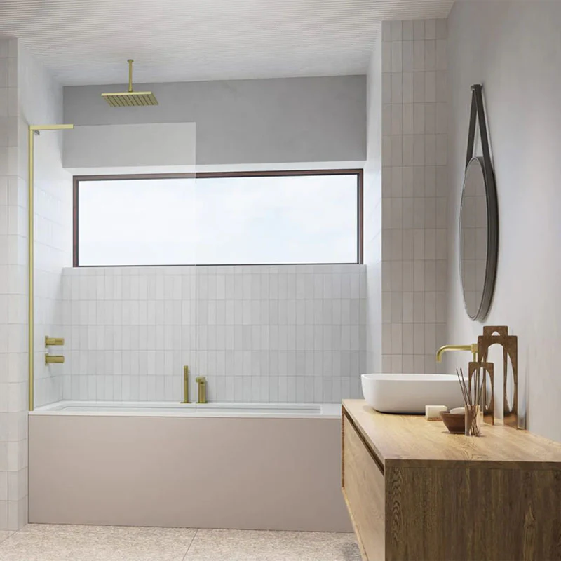 Radaway 8mm Modo PNJ II Bath Screen - Brushed Gold - Image 2