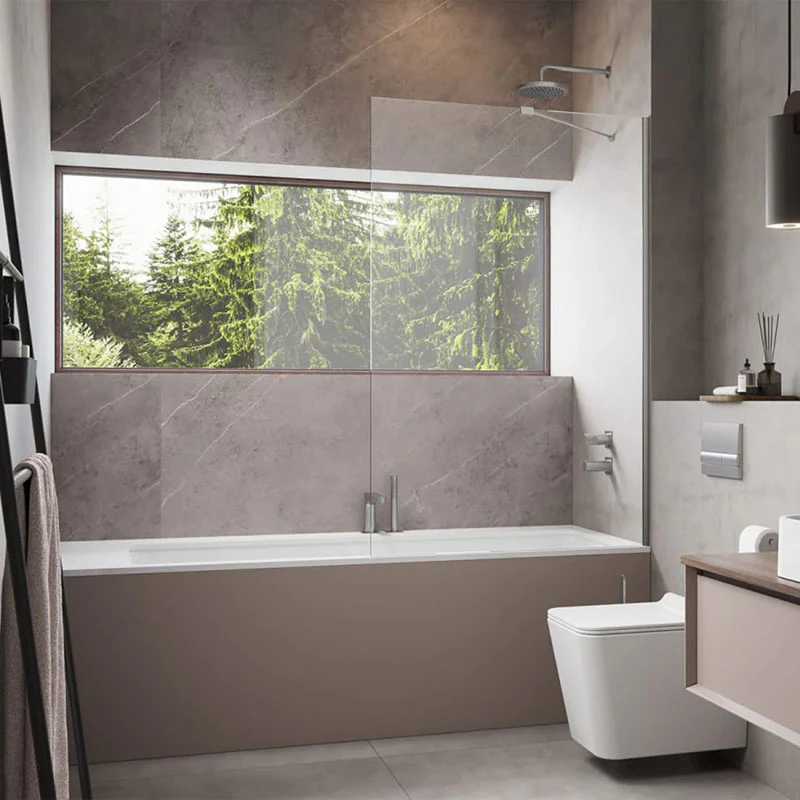 Radaway 8mm Modo PNJ II Bath Screen - Brushed Nickel - Image 2