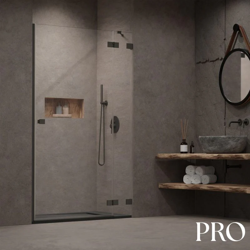 Radaway Essenza Pro DWJ Shower Door - Brushed Gunmetal - Image 2