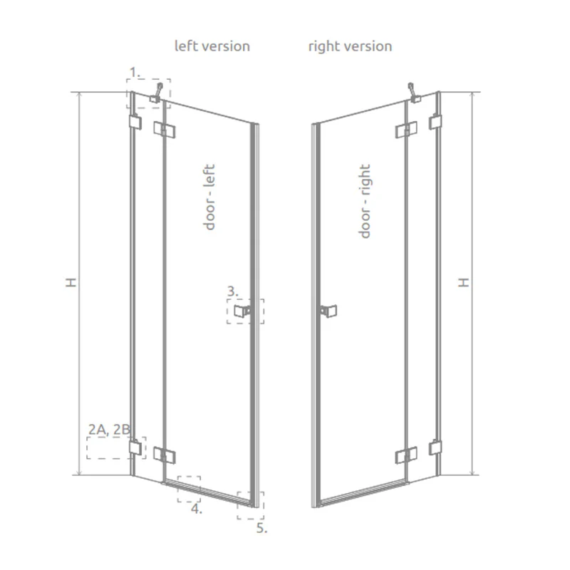Radaway Essenza Pro DWJ Shower Door - Brushed Copper - Image 9