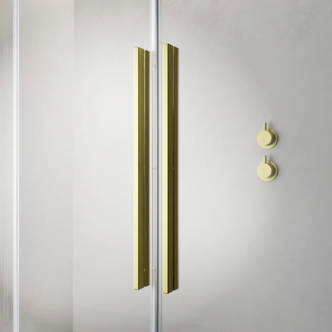 Radaway Furo Sliding Walk-In Shower Screen - Brushed Gold - Image 3