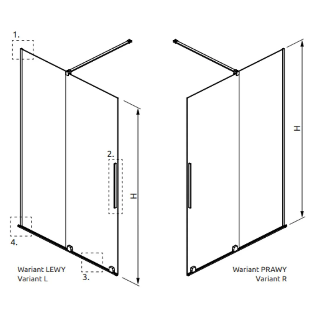 Radaway Furo Sliding Walk-In Shower Screen - Gold - Image 9