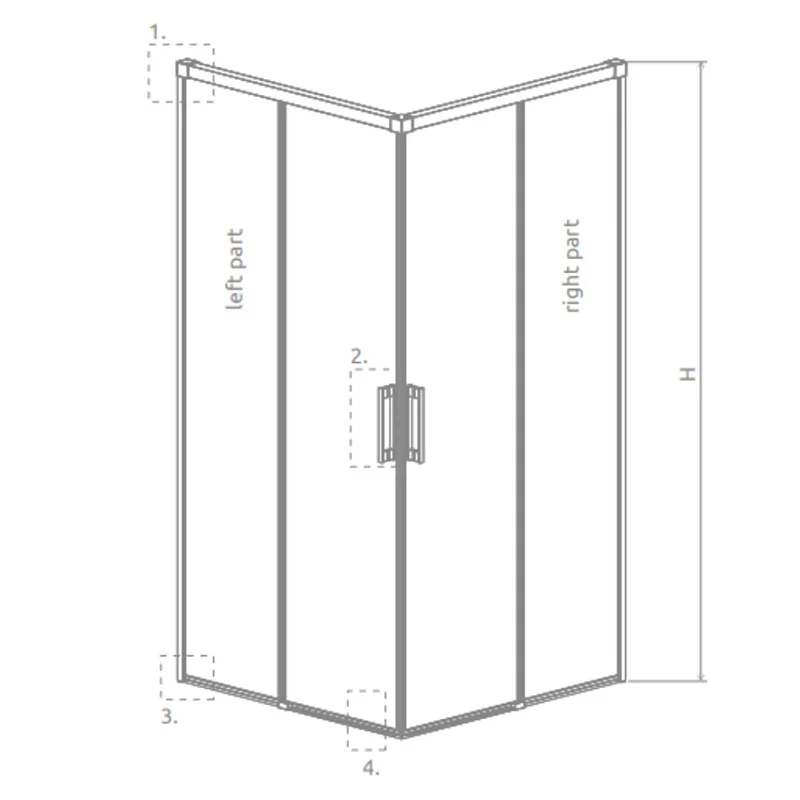 Radaway Idea KDD Premium Shower Enclosure - Chrome - Image 7