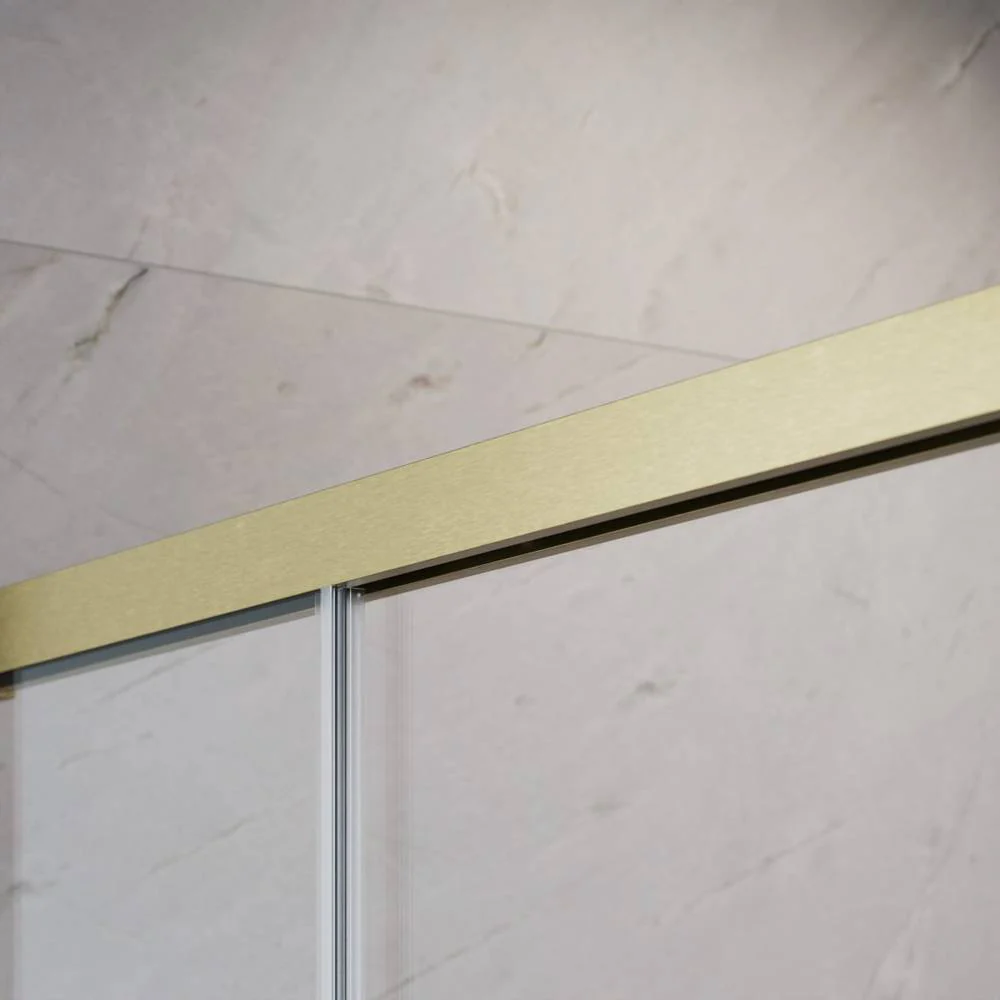 Radaway Idea KDJ Shower Enclosure – Brushed Gold, 6mm Glass - Image 2