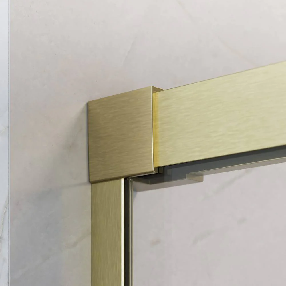 Radaway Idea KDJ Shower Enclosure – Brushed Gold, 6mm Glass - Image 3