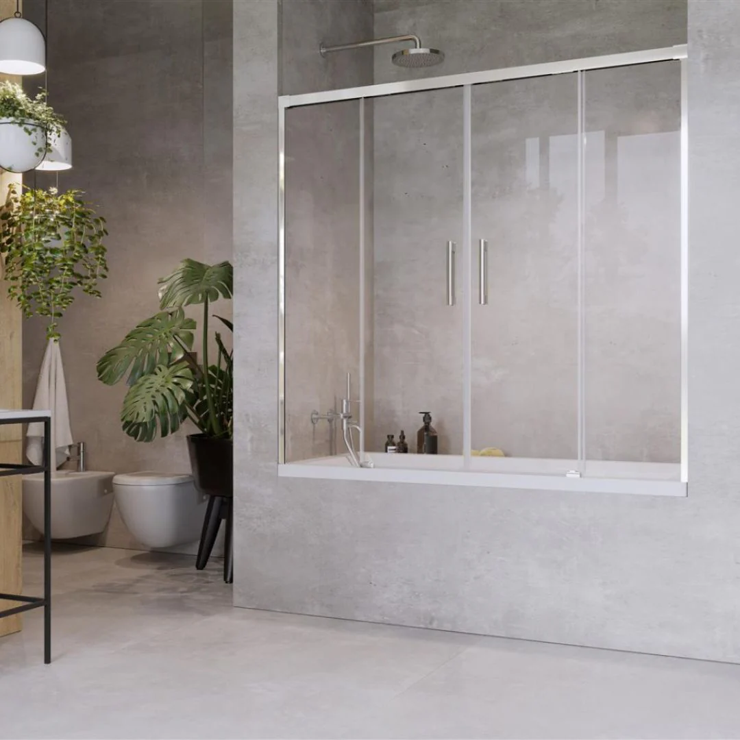 Radaway Idea PN DWD Sliding Bath Screen - Chrome - Image 2