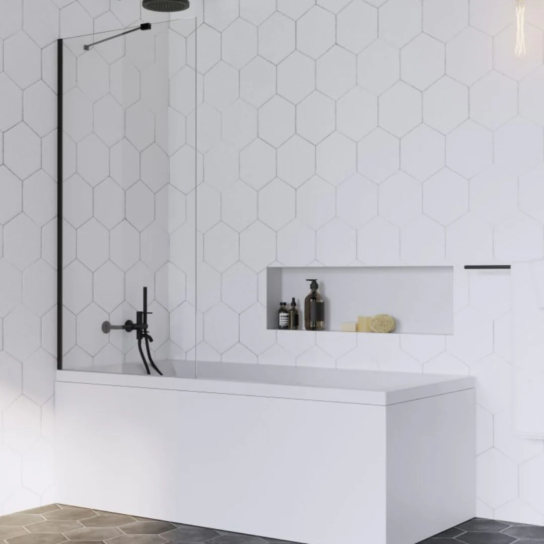 Radaway Idea PNJ II Bath Screen - Black