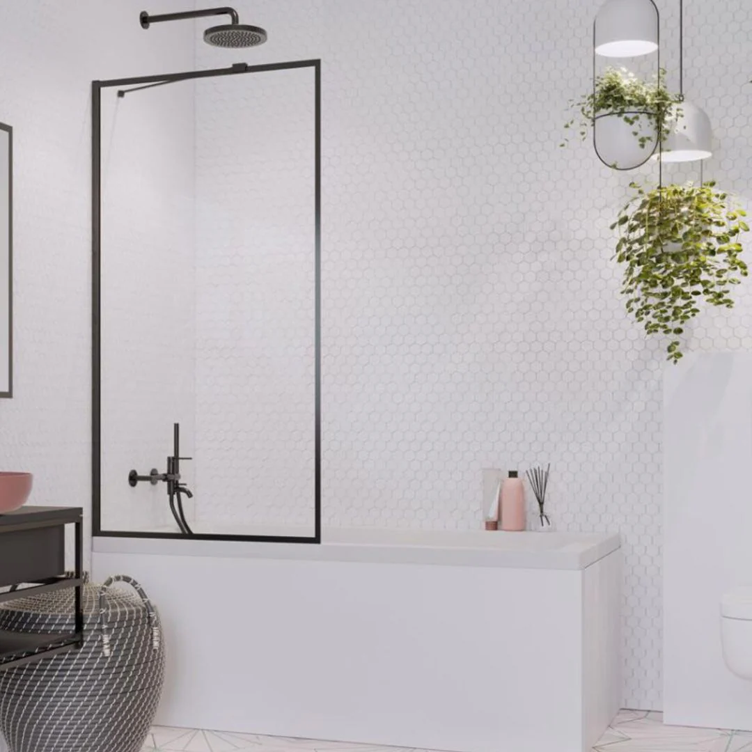 Radaway Idea PNJ II Bath Screen - Black Frame