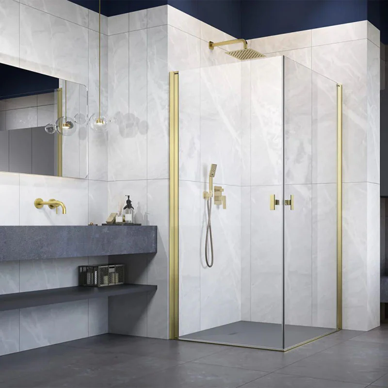 Radaway NES KDD I Premium Shower Enclosure 6mm -  Brushed Gold - Image 2
