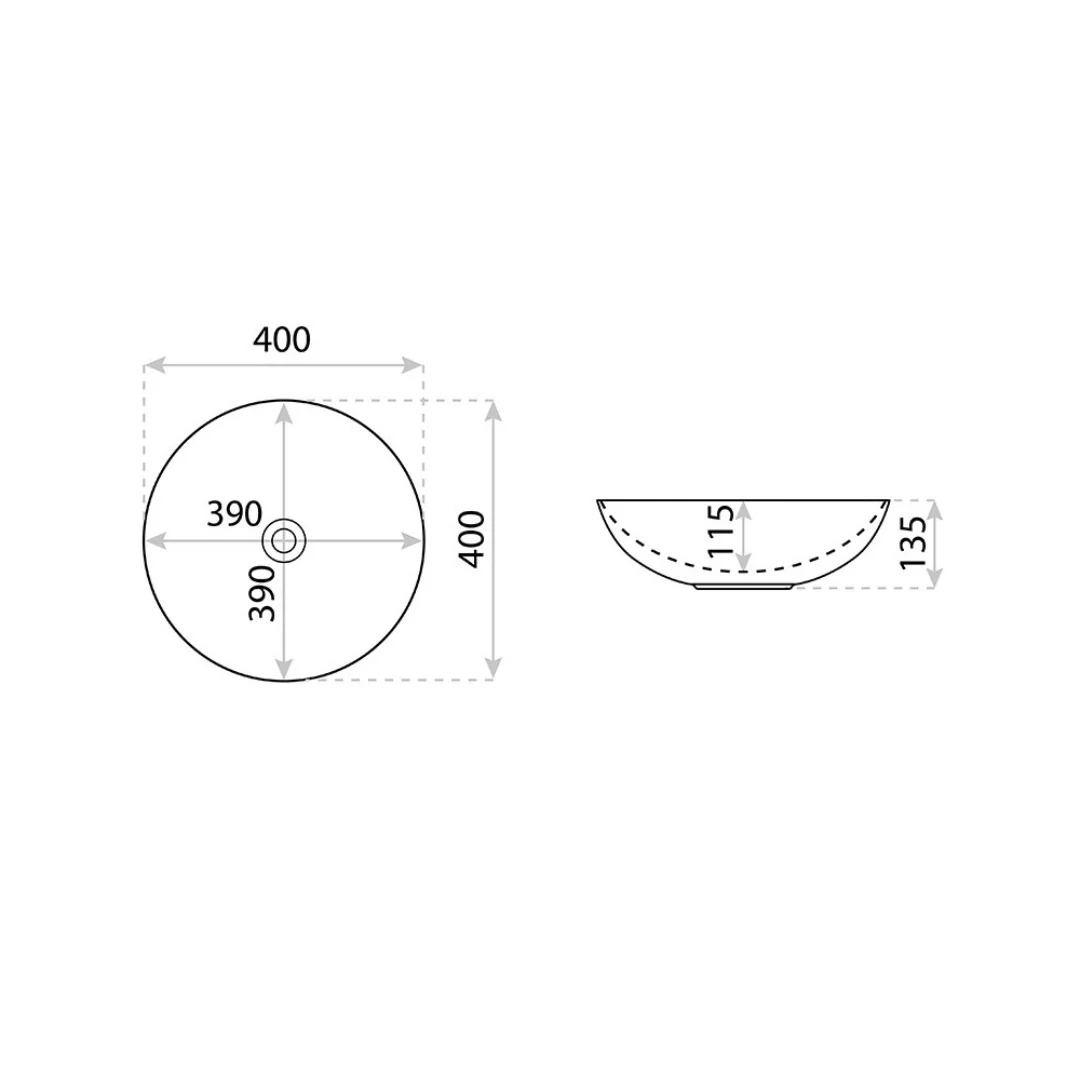 Rosa Countertop Basin White & Black - Image 2