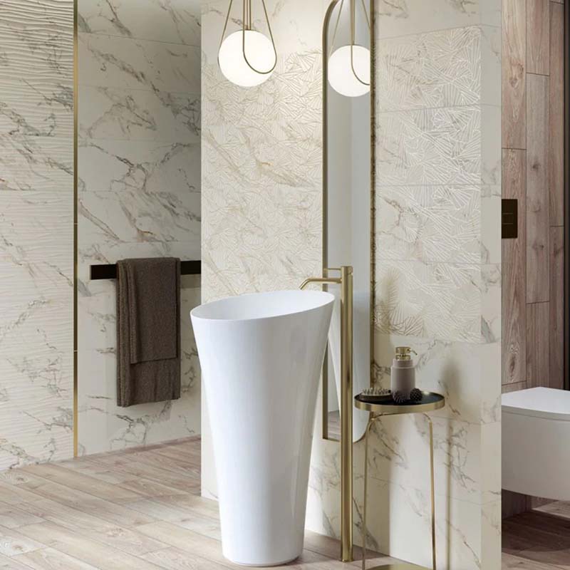 Serene Bianco Beige Smooth Ceramic Wall Tiles β 25x75cm (Rectified)