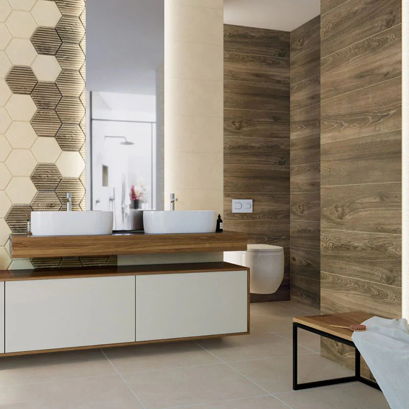 Serene Smooth Brown Rectified Ceramic Wall Tiles – 25x75cm