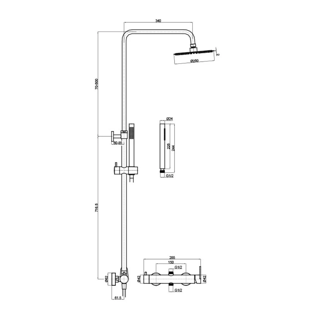 Shower Set with Rain Shower - Image 4