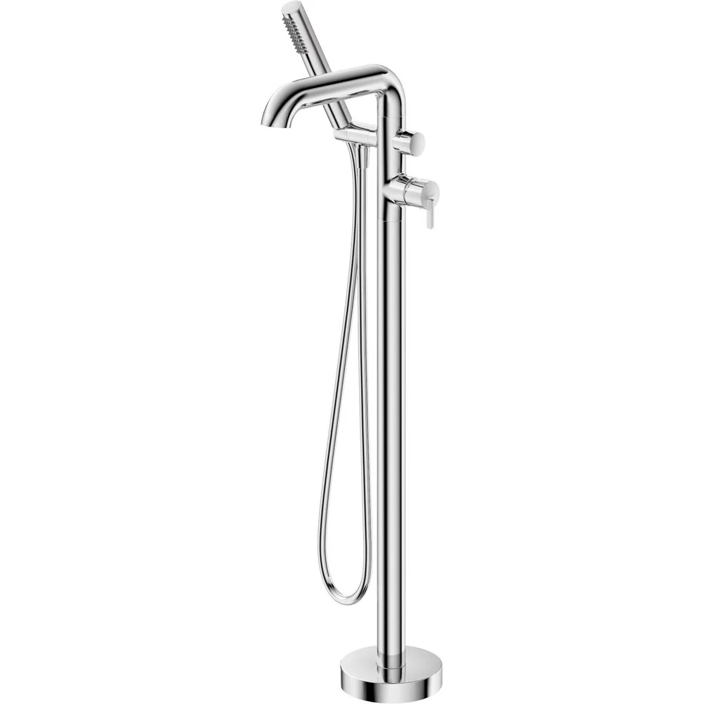 Silia Bath mixer, freestanding, with shower set