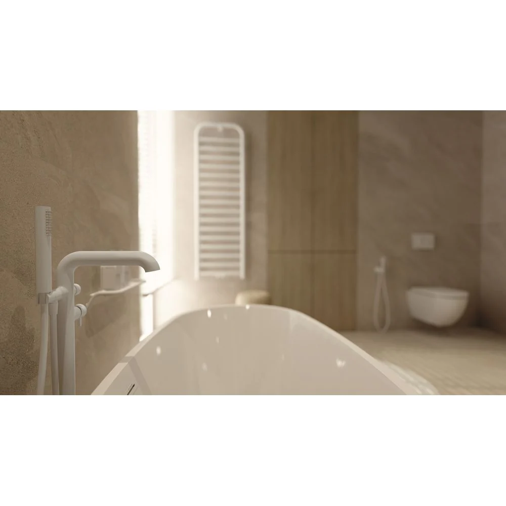 Silia Bath mixer, freestanding, with shower set - Image 7