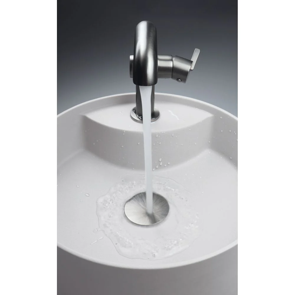 Silia Granite washbasin, countertop, with tap shelf - Image 4