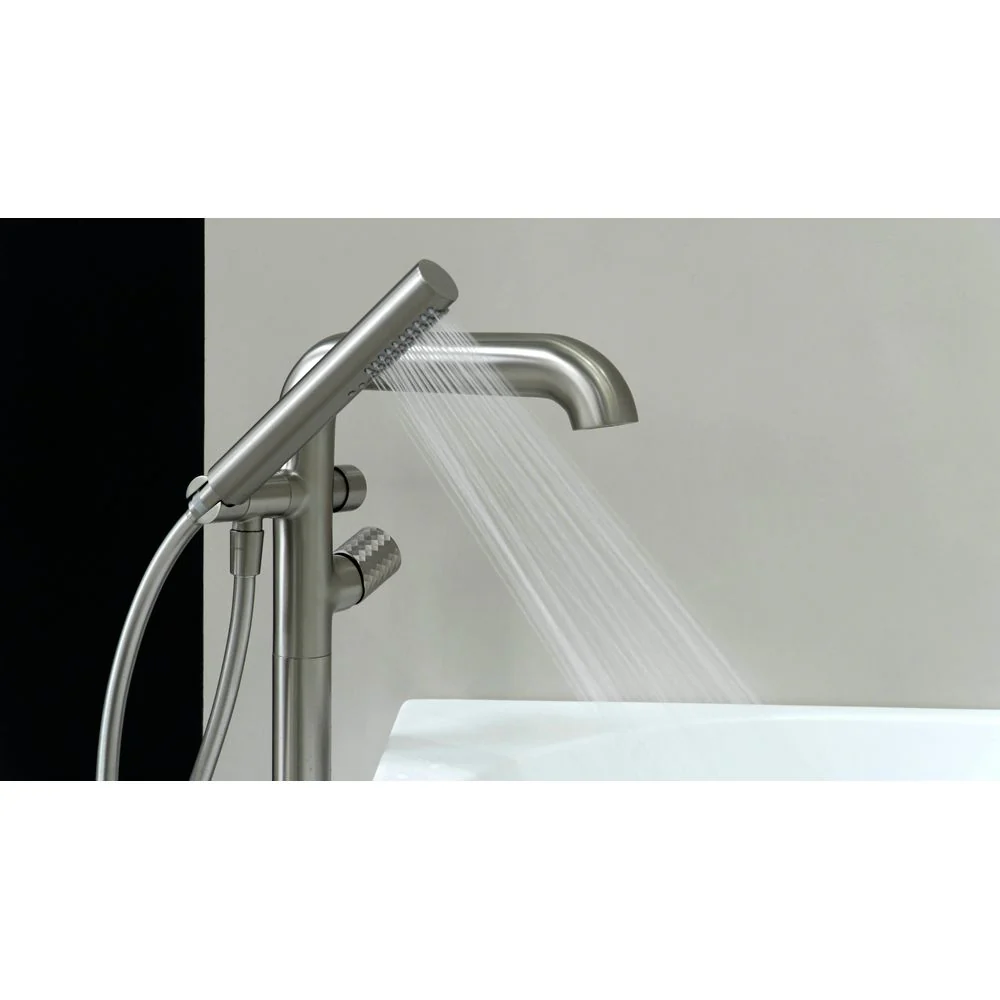 Silia Hexa Bath mixer, freestanding, with shower set - Image 2