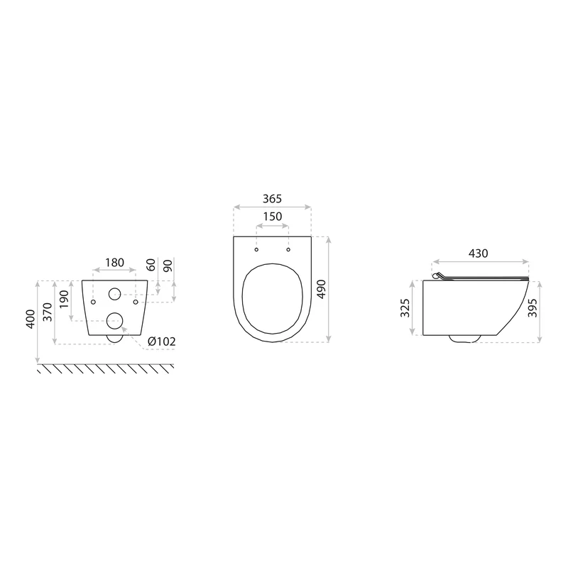 Nebula - Slim Fire Wall Hung Toilet - Image 3