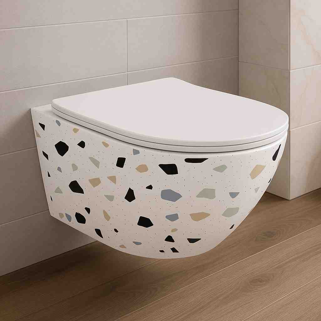 Nebula - Slim Stone Wall Hung Toilet