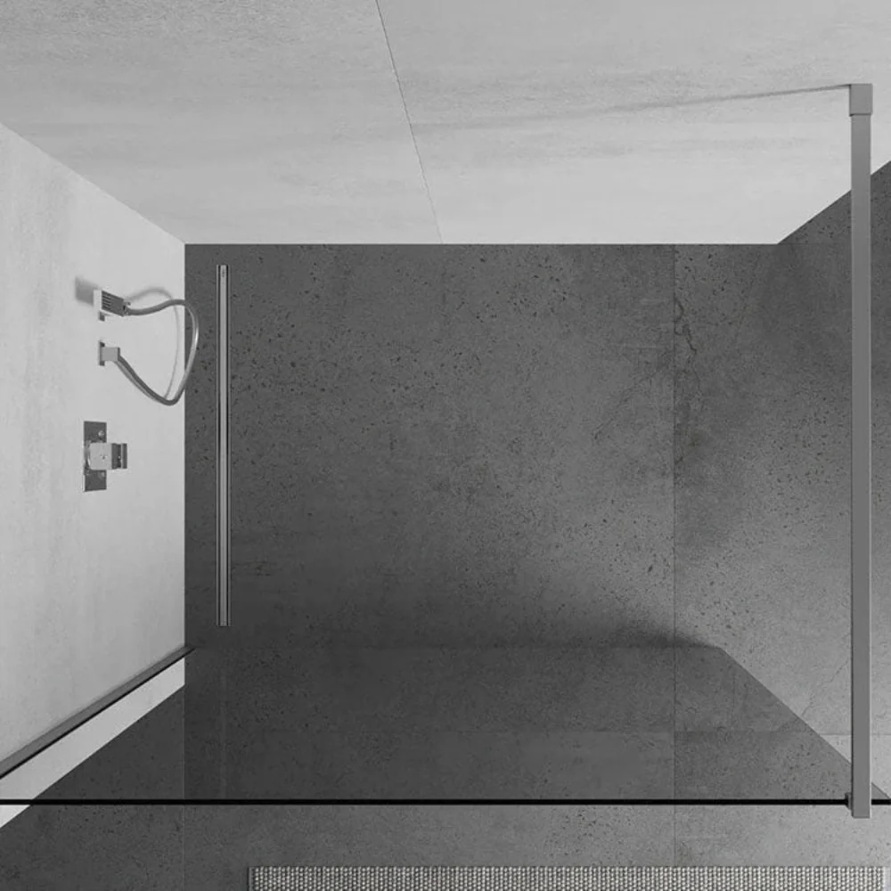 Walk-In Screen 8mm Clear Glass Chrome Profile - Image 3