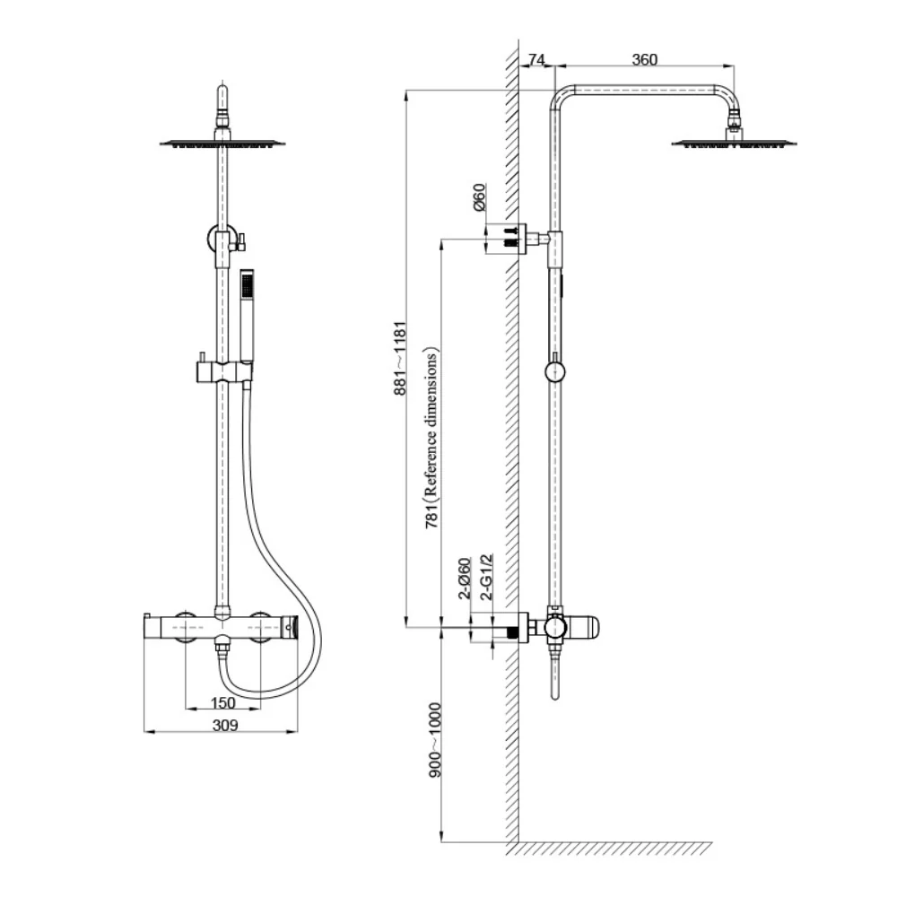 Spark Shower Set with Rain Shower - Image 6
