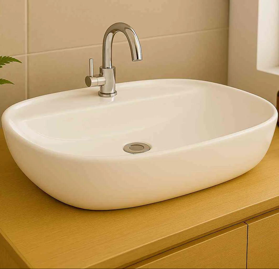 Pereya Grande Countertop Washbasin - White