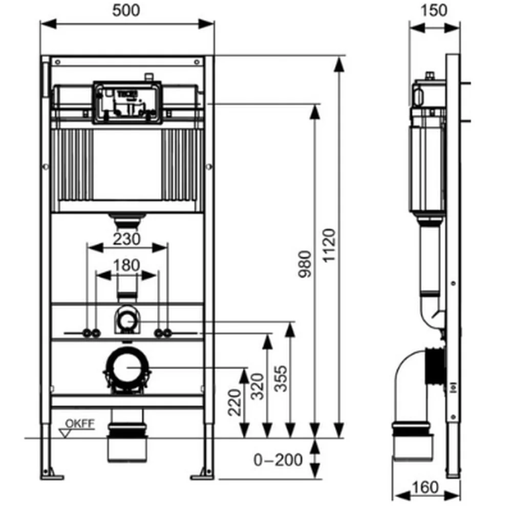 Tece TECEbase - concealed toilet frame with Base cistern - Image 2
