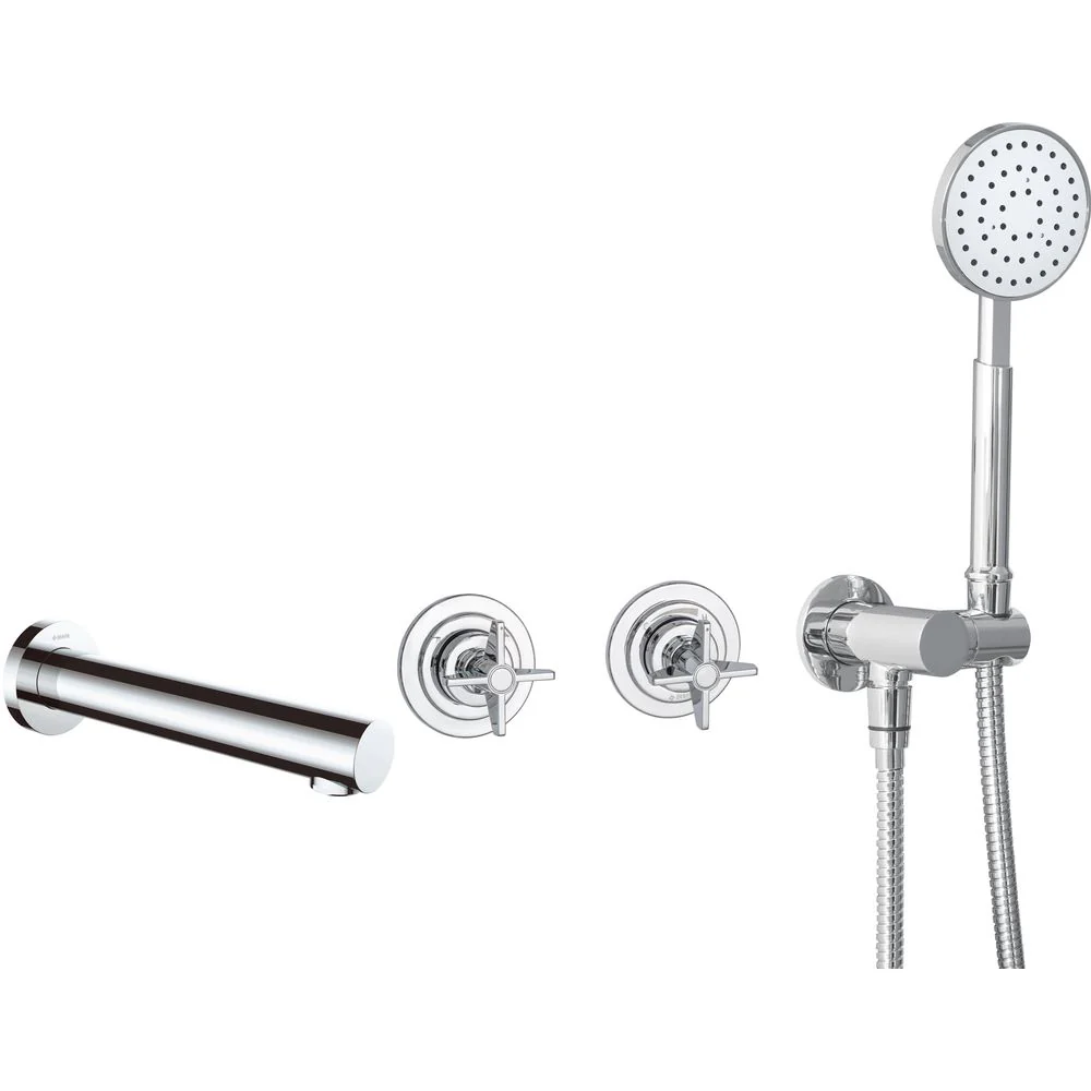 Temisto Bath mixer, concealed, with shower set
