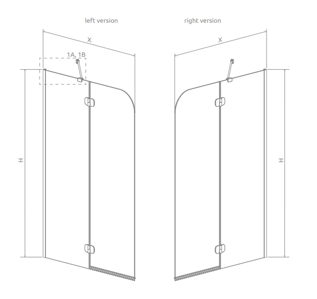 TORRENTA PND II Bath Screen - Chrome - Image 4