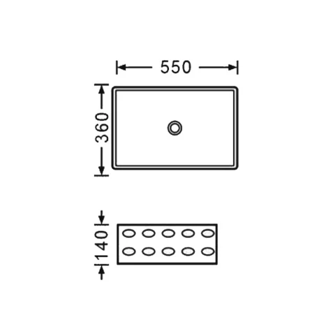 Diamond Countertop Basin - White - Image 3